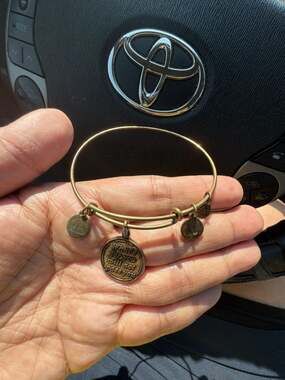 Alex and Ani What's For You Will Not Pass You Charm Bangle Bracelet (#s003)